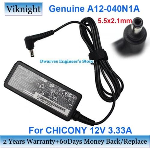 Genuine CHICONY 12V 3.33A 40W AC Adapter Laptop Power Supply 5.5x2.1mm