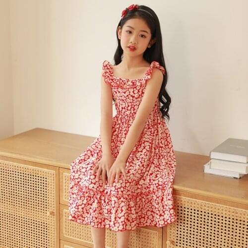 Girls Dresses Summer Kids Dress for Girl White Black Cotton Princess Dress Casual Teenage Children Clothing 6 8 10 12 14 16Y