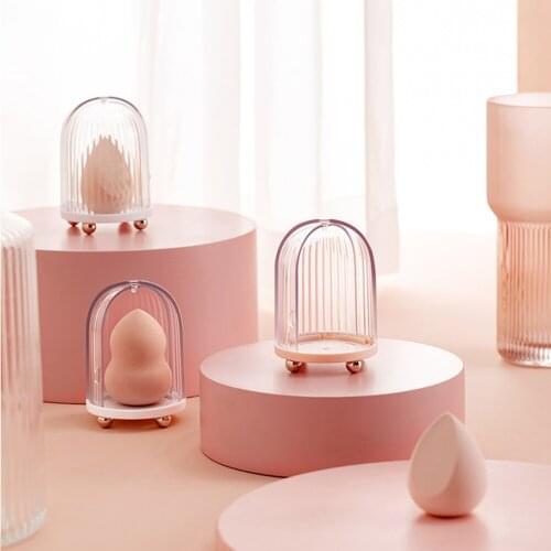Portable Beauty Egg Bracket with Dryer with Cover Makeup Sponge Gourd Powder Puff Rack Holder Drying Stand Women Cosmetic Supply