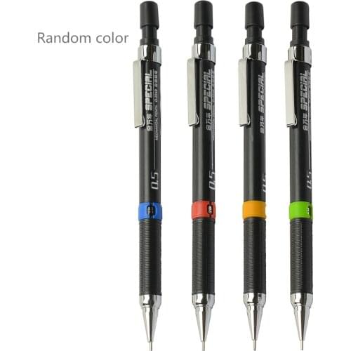 Special automatic pencil. Mechanical pencil. Children usually draw pictures of school supplies and stationery. Random color