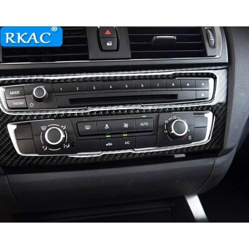 Carbon Fiber Car Interior Air Conditioning CD Panel Cover Trim For BMW F20 1 Series 118i 120i 135i 2012-2015 Auto Accessories