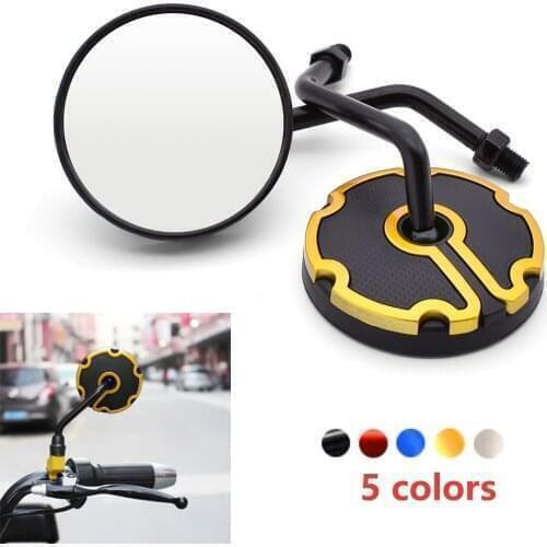 Universal Motorcycle Back View Mirror 10mm Round Shape Rearview Side Mirrors For Honda VTR1000F CBR300 R F FA CBR500 R F X RC51
