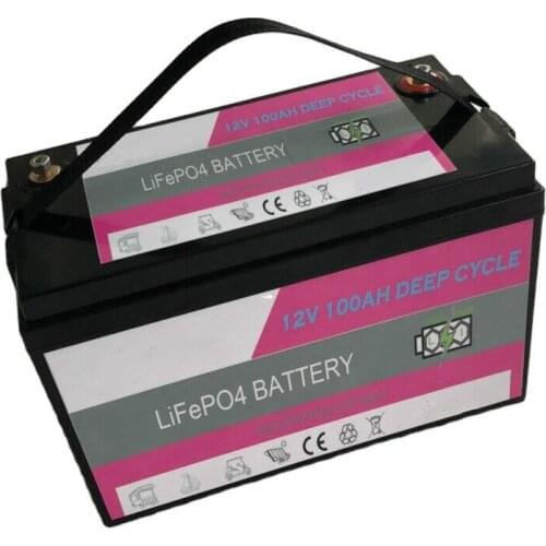 Water proof case Long life solar system 12v 100ah deep cycle lithium ion batteries lifepo4 battery pack for boat built in BMS