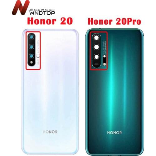 Original For Huawei Honor 20 Pro Back Battery Cover + Camera Glass Lens For Huawei Honor 20 Battery Cover Honor 20 Housing Case
