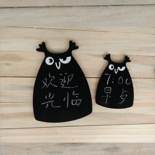 1pcs zakka Creative Owl Magnetic Creative Blackboard Message Board Wooden Home Decoration