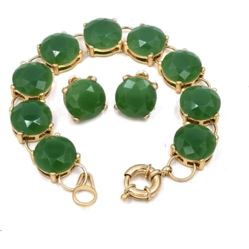 Jelly Color Anti Gold Dot Resin Beads Bracelets & Bangles for Women