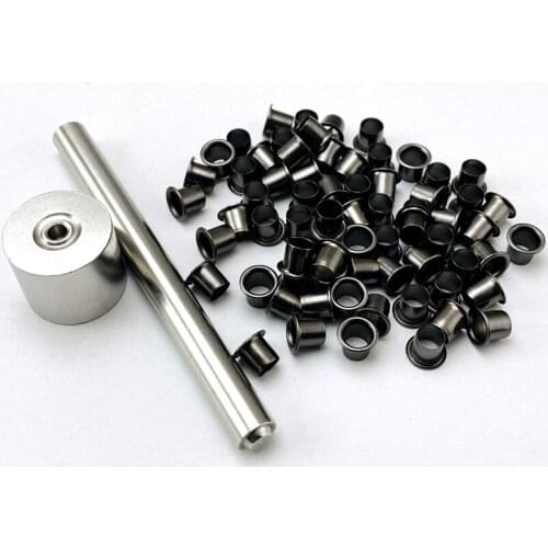 1set Tools+ 100pcs Rivets Kydex Holster Nail Installation Tools with Black Brass Nails