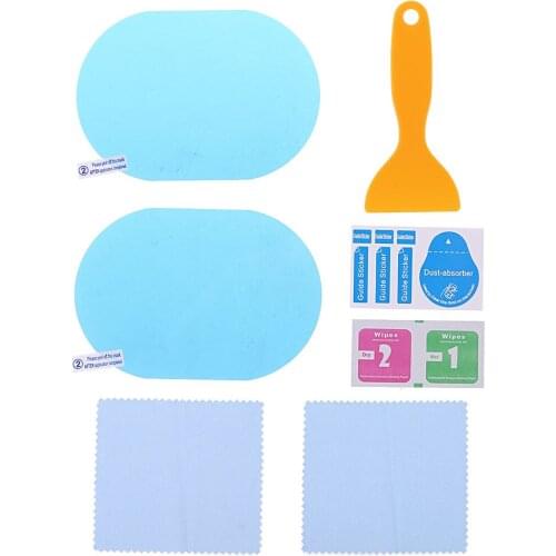 1 Pair Car Anti-fog Coating Rainproof Rearview Mirror Protective Film Anti Water Mist Films
