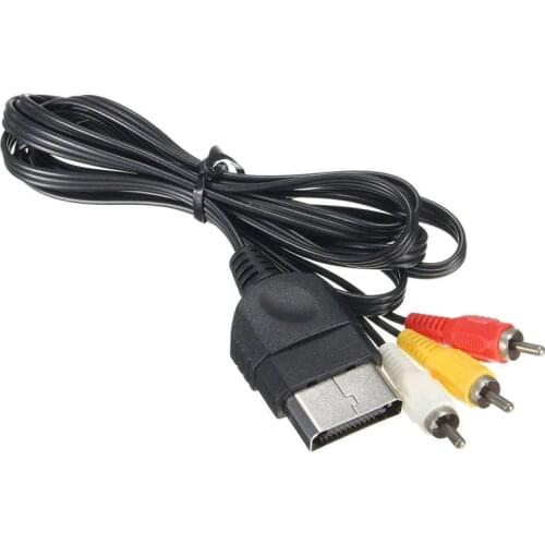 100pcs a lot Wholesale Composite RCA AV Cable Audio Video Cord for Xbox Console