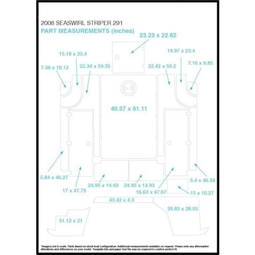 2008 Seaswirl Striper 2901 Swim Step & Cockpit Pad Boat EVA Teak Decking 1/4" 6mm