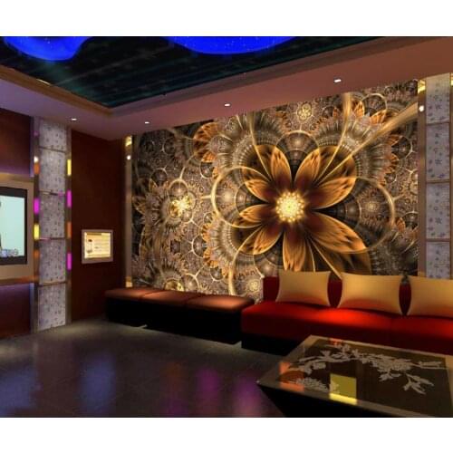 3d murals wallpaper for living room Abstract beautiful flower KTV background wall