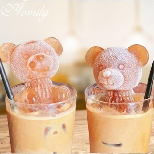 Aomily Teddy Bear Silicone Molds Cake Chocolate Mold Wedding Cake Decorating Tools Fondant Sugarcraft Ice Block Soap Mould