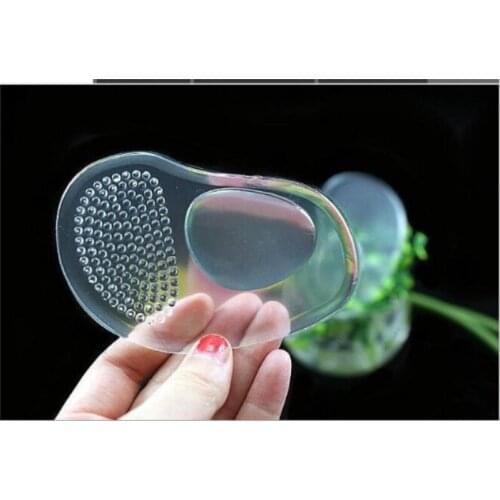 Arch Support Cushion Half Insole Silicone Gel Front Feet Shoe Pads Reusable Cushion Massage Foot Care Tool Pads 100pair