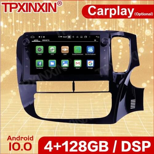 Wireless Carplay Car Android 10 Stereo Receiver For Mitsubishi Outlander 2014 2015 2016 2017 2018 Radio Audio Recorder Head Unit