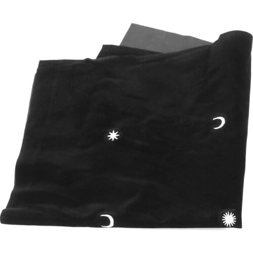 50*50cm Star Moon Velvet Tarot Tablecloth Astrology Board Game Embroidery Crafts