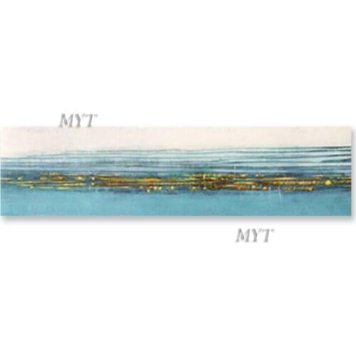 Free Shipping Hot Sale New Arrival Blue Hand-painted Beautiful Abstract Oil Painting on Canvas Hand-painted Oil Painting Unframe