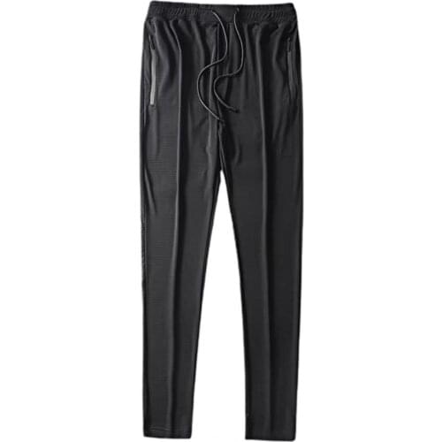 Men Summer Pants Slim-Fit Skinny Polyester Fiber Mesh Design Trousers for Daily Wear Casual Joggers Harem Pants Joggers