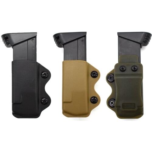 Airsoft IWB Kydex Magazine Pouch Concealed Mag Carrier Holder for Glock 17 19 22 26 27 31 32 43 Tactical Magazine Holster Case