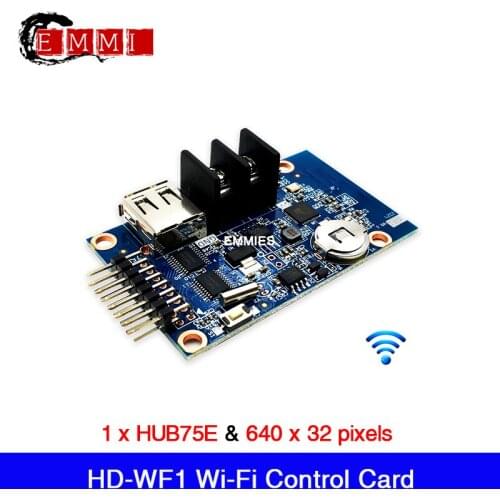 HD-WF1 Full Color One Line Controller Series with 1xHUB75E Port, Wi-Fi & U-disk LED Display Control Card