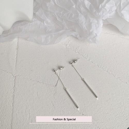 Korean Version Of Jewelry Earrings Tassel Fashion Retro Long Earrings Chain Metal Texture Earrings Wholesale Earrings