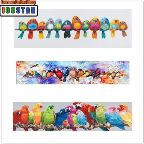 Colorful Birds drill Mosaic 5D Diy Embroidery Diamond Painting rhinestone Parrot 3D Cross Stitch Kits animal Stickers decorcor9