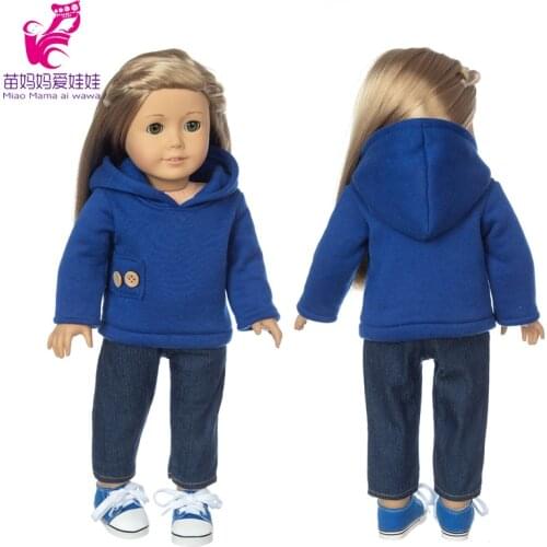 Doll Clothes for 18 Inch Girl Doll Hoody Coat Baby Toys Outfits Baby Girl Gifts