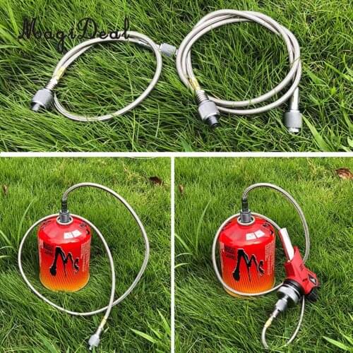 MagiDeal Camping Stove Propane Hose Adapter Flat Gas Tank Cylinder Converter