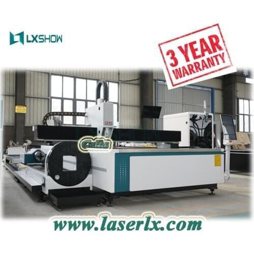 Metal tube and plate fiber laser cutting machine with rotary device