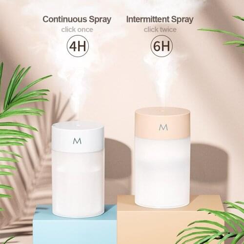 Mini Air Humidifier Portable Sprayer Ultrasonic Aromatherapy Diffuser Essential Oil Atomizer LED Lamp Home Car Office Mist Maker