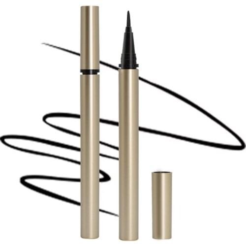Natural Black Liquid Eye Liner Pen Gold Tube Waterproof Beauty Tools Makeup Women Eyeliner Pencil