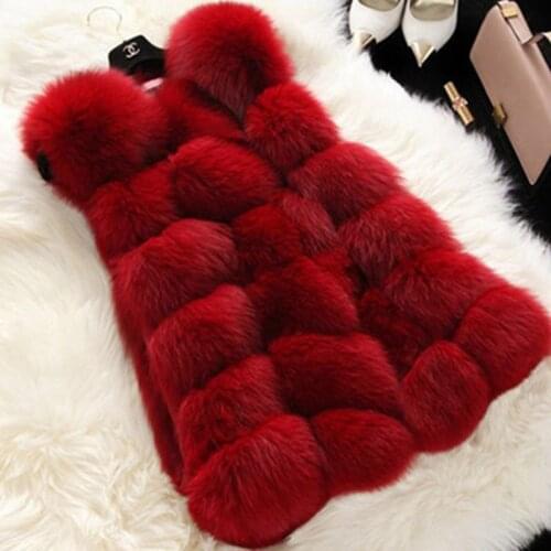 New coat Arrival Winter Warm Fashion Women Import Coat Fur Vests High-Grade Faux Fur Coat Fox Fur Long Vest Womens Jacket
