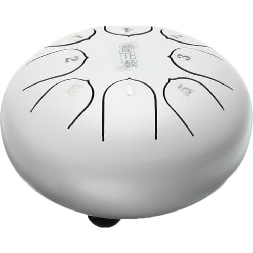 Newly 8 Alloy Steel Tongue Drum 8 Notes Major Scale Handpan Hand Tankdrum Drum Music Instruments for Meditation Yoga Clean Sound