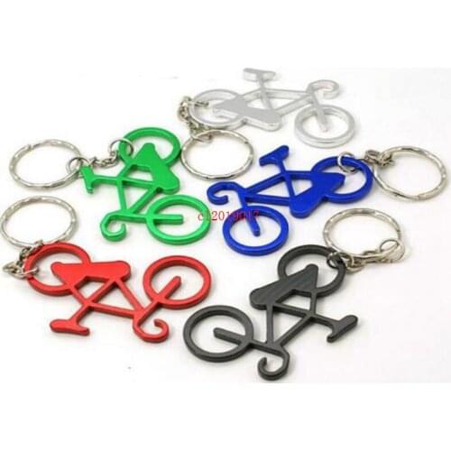 Wholesale Cute Bike Bicycle Metal Beer Bottle Opener keychain key rings for bike