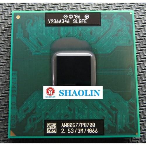 Original SHAOLIN Official Version original Free Shipping P8700 Dual Core 2.5GHz 3M Cache 1066MHz Socket 478 laptop notebook CPU