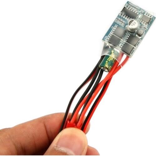 Portable DIY Mini Car Boat Using Bidirectional 30A Miniature Brushed ESC Electric Speed Controller with Brake Easy Install