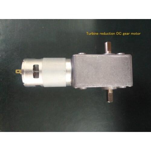 775 turbine reduction DC gear motor 12V 4468 5882 Self-locking Right Angle worm 24V 11rpm 1:548 double shaft
