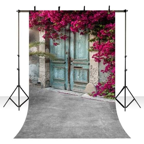 Retro Vintage Wooden Door Brick Wall Photography Background Computer Printed Photo Background Backdrops Prop for Photo Studio