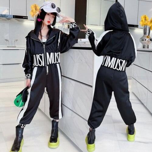 Teen Girl Sports Suits Kids Cotton Tracksuit Girls Clothing Sets Children Zipper Jacket+Striped Pants 2Pcs 5 6 8 10 12 14 Year