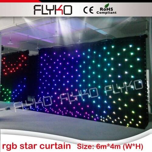 High Quality RGBW/RGB Color Curtain,LED Star Cloth With Controller and power box