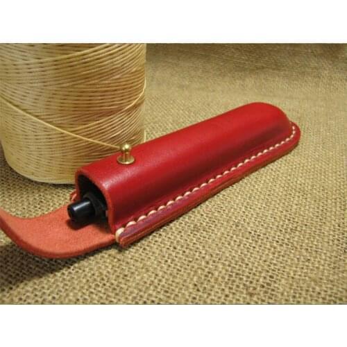 High-level Handmade genuine leather Pencil Case Bags pencil Pouch Pen Storage Box Bag Business travel office supplies 1285B