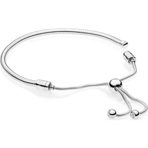 Home Europe Rose Gold Sterling Silver Bracelet Rope s925 Silver Foundation Bracelet Simple Fashion Hand Strap Snake Bone Chain