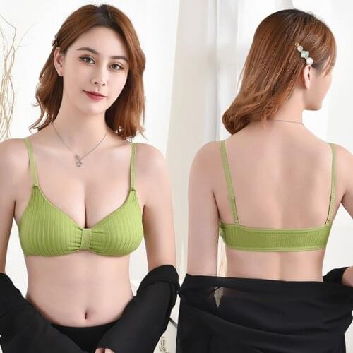 Women Sexy Push Up Bras Elastic Gathering Padded Bralette Underwear Seamless Brassiere Korean Style Wild Bra Tube Top