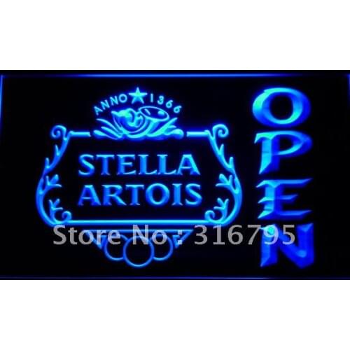 040 Stella Artois Beer OPEN Bar LED Neon Light Signs with On/Off Switch 20+ Colors 5 Sizes to choose