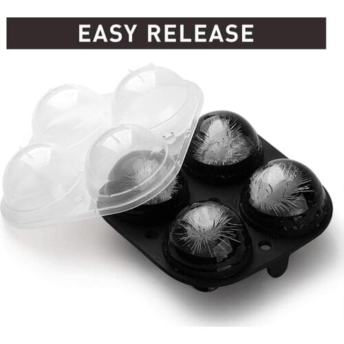 1pc Round Ball Ice Cube Mold DIY Ice Cream Maker Plastic Ice Mould Whiskey Ice Tray For Bar Tool Kitchen Gadget Accessories