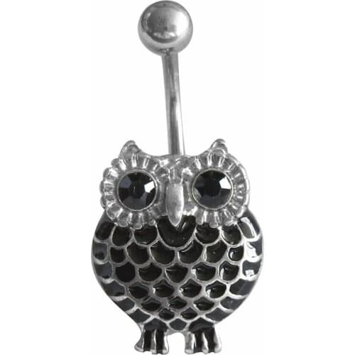 1PC Stainless Steel Piercing Navel Vintage Owl Belly Button Piercings Belly Bars Sexy Piercings Dangle Earring Piercing Jewelry