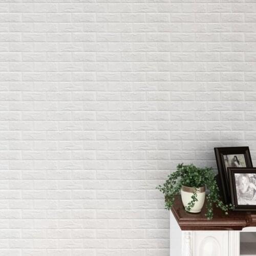 10PCS DIY Panel Self Adhesive 3D Wall Stickers Living Room Waterproof Wall Covering Brick Wallpaper For TV Background Kids Room