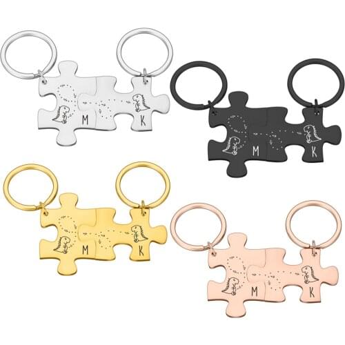 2 Pcs Keychains for Women Men Couple Keychain Gifts for Husband Wife Boyfriend Girlfriend Stainless Steel Valentines Day Gift