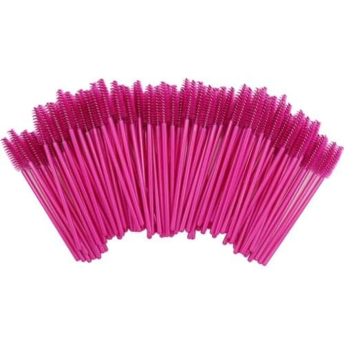 2000Pcs/Pack Disposable Micro Eyelash Brushes Mascara Wands Eye Lashes Extension Rose Professional Makeup Brushes Set Kit Tool