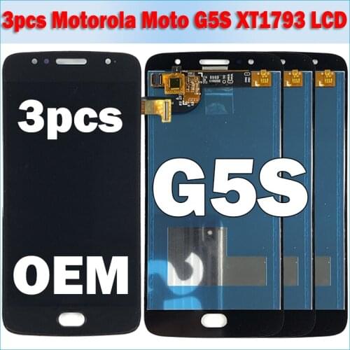 3pcs/lot 100% tested For Motorola Moto G5S LCD XT1793 XT1794 XT1792 Touch Screen Digitizer Assemble For Moto G5S Display XT1792