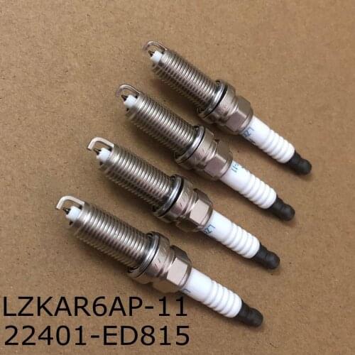 4 PCS Iridium Spark Plug For For Nissan Micra March Note Tiida X-Trail Cube LZKAR6AP-11 22401-ED815